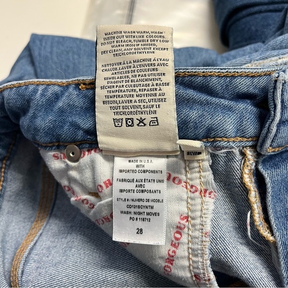 AO.LA x ALICE + OLIVIA High Rise Cropped Wide Leg Jeans in Night Moves - Picture 14 of 15